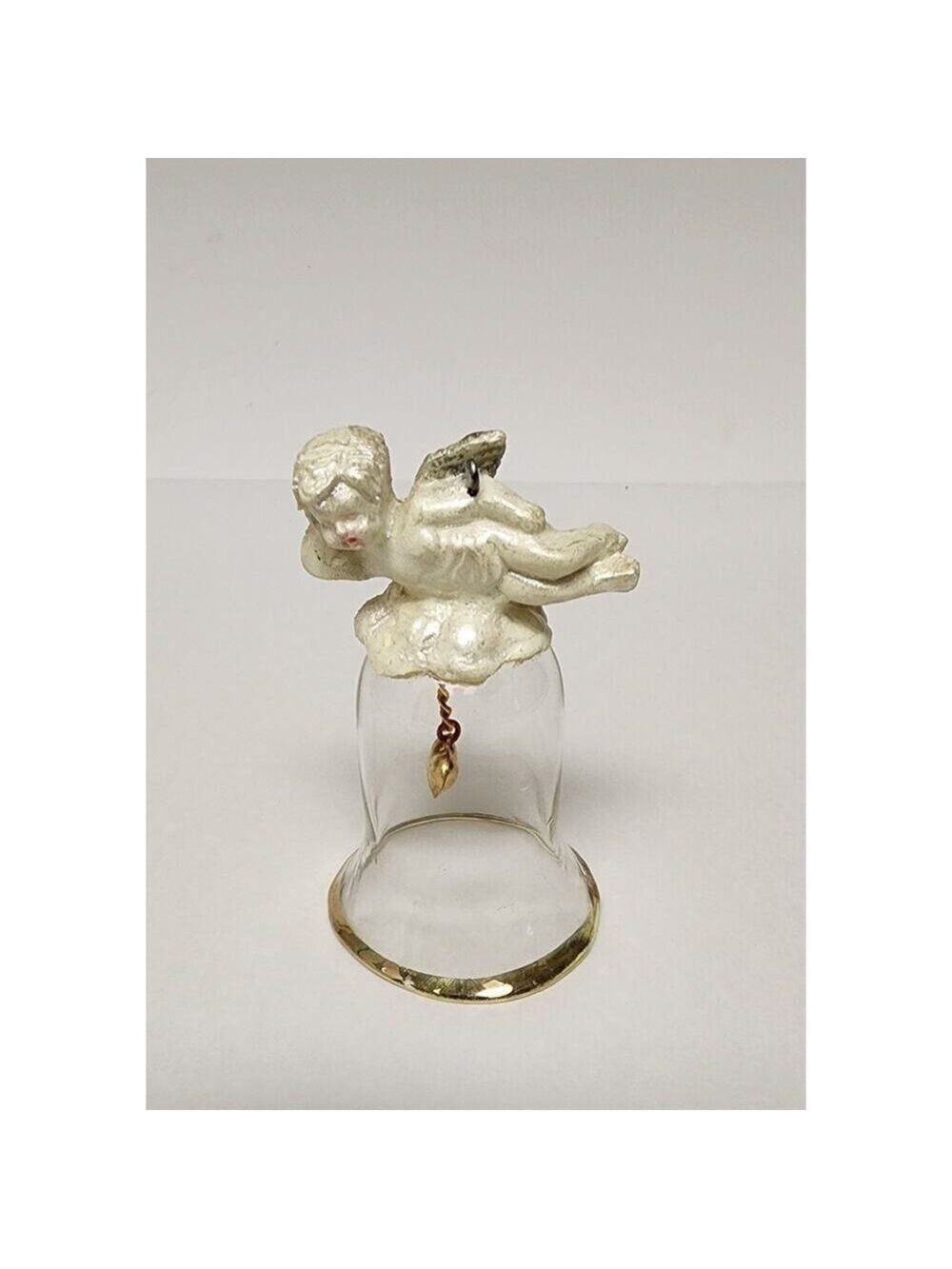 Vintage Christmas Angel Glass Bell Tree Ornament